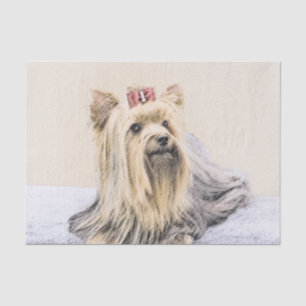 Yorkshire Terrier Painting - Cute Original Dog Art Tissuepapier