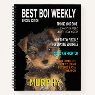Yorkshire Terrier Parody Magazine Hoesje Notitieboek