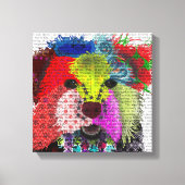 Yorkshire Terrier - Patchwork Canvas Afdruk (Voorkant)