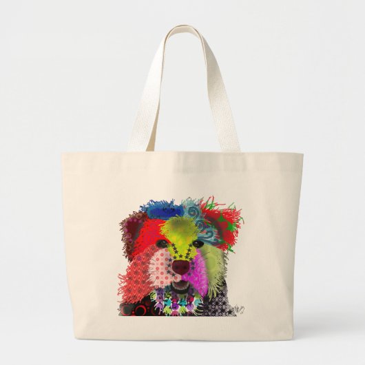 Yorkshire Terrier - Patchwork Grote Tote Bag (Voorkant)
