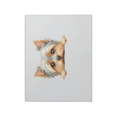 Yorkshire Terrier Peeking Schattige Schattig Funny Notitieblok (Gedraaid)
