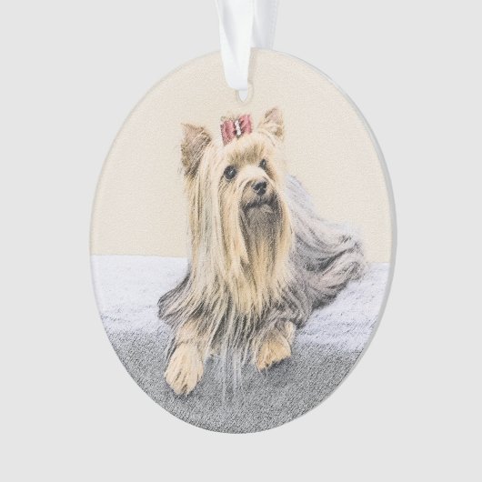 Yorkshire Terrier Peinture - Cute Original Chien A (devant)