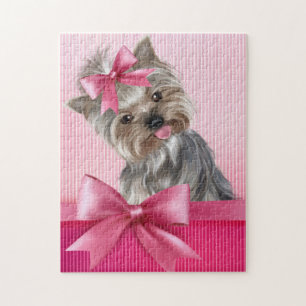 Yorkshire Terrier Pink Princess Yorkie Puppy Dog Legpuzzel