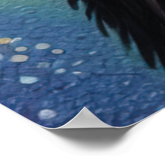 Yorkshire Terrier Pointillisme Hond Portret Poster (Hoek)