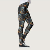 Yorkshire Terrier pompoenen Halloween eng Leggings (Rechts)
