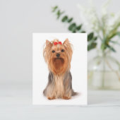 Yorkshire Terrier Puppy Dog Blank Briefkaart (Staand voorkant)