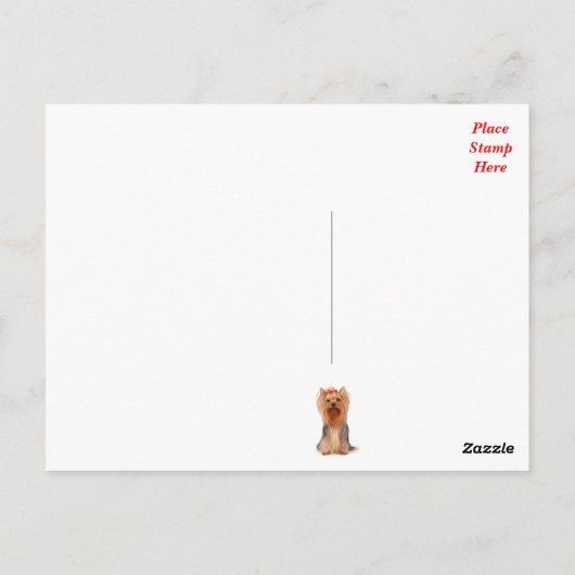 Yorkshire Terrier Puppy Dog Blank Briefkaart (Achterkant)