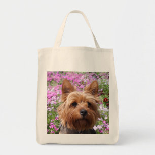 Yorkshire Terrier Puppy Dog Grocery Totebag Tote Bag