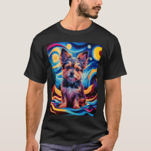 Yorkshire Terrier puppy in de stijl van Sterrennac T-shirt