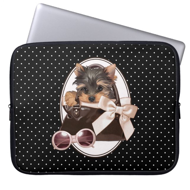 Yorkshire Terrier Puppy Laptop Sleeve (Voorkant)