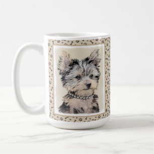 Yorkshire Terrier Puppy Painting Original Dog Art Koffiemok