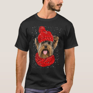 Yorkshire Terrier Red Winter Pet Kerstmis D T-shirt