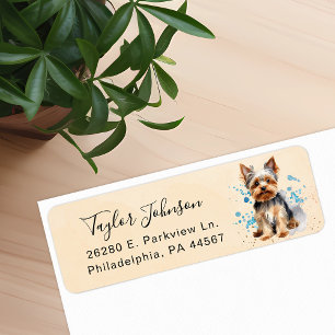 Yorkshire Terrier Retouradreslabel Etiket
