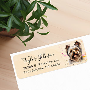 Yorkshire Terrier Retouradreslabel Etiket