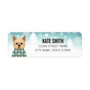 Yorkshire Terrier Return-adreslabels Etiket