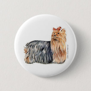 Yorkshire Terrier Ronde Button 5,7 Cm