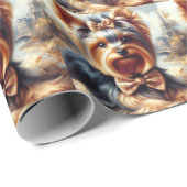 Yorkshire Terrier schilderij Cadeaupapier (Rol Hoek)