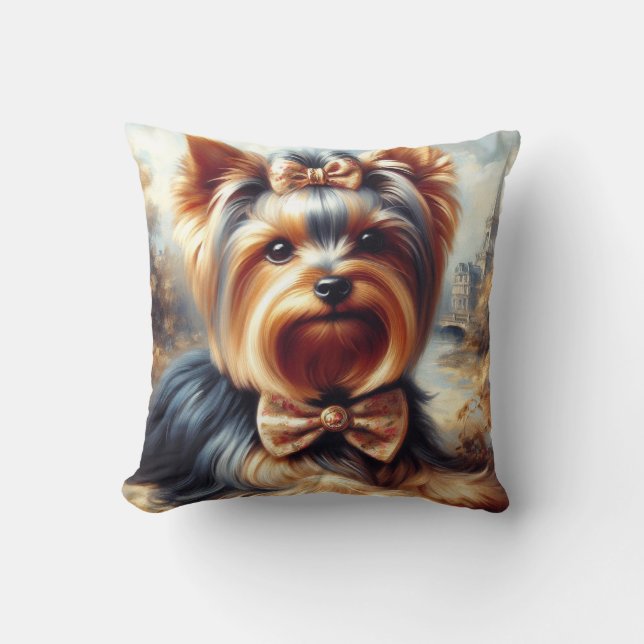  Yorkshire Terrier schilderij Kussen (Voorkant)