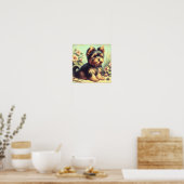 Yorkshire Terrier schilderij Poster (Keuken)
