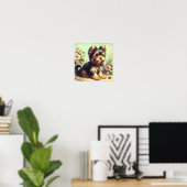Yorkshire Terrier schilderij Poster (Thuiskantoor)