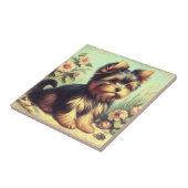 Yorkshire Terrier schilderij Tegeltje (Zijkant)