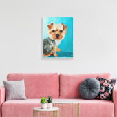 Yorkshire Terrier schilderij van Alfred Fox Canvas Afdruk (Insitu (Woonkamer))