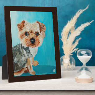 Yorkshire Terrier Schilderij van Alfred Fox Fotoplaat