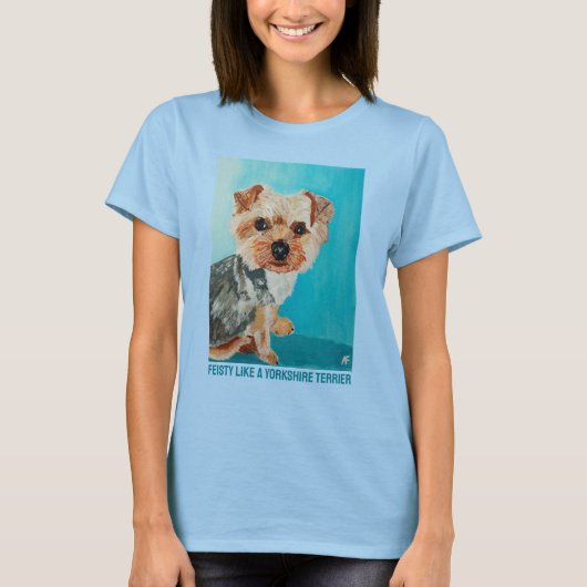 Yorkshire Terrier schilderij van Alfred Fox T-shirt (Voorkant)