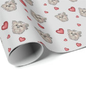 Yorkshire Terrier Seamless Wrapping Paper Cadeaupapier (Rol Hoek)