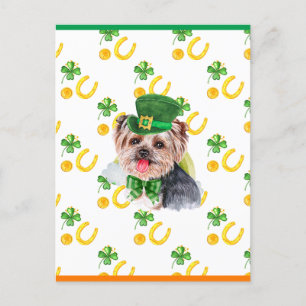 Yorkshire Terrier Shamrock St. Patricks Day Feestdagenkaart