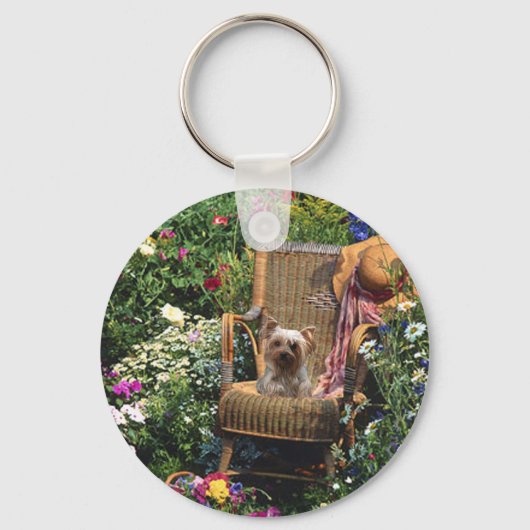 Yorkshire Terrier Sleutelhanger Garden (Voorkant)