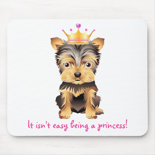Yorkshire Terrier Speelgoed Dog Princess Gift Muis Muismat (Voorkant)