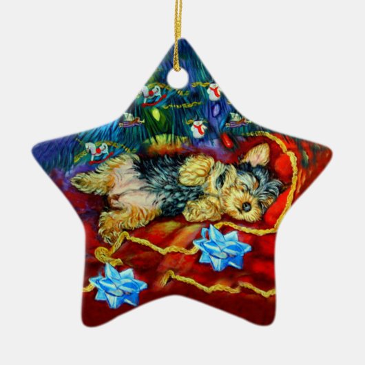 Yorkshire Terrier Star Ornament (Voorkant)