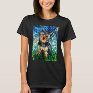 Yorkshire Terrier Sterrennacht Schattigee Yorkie D T-shirt