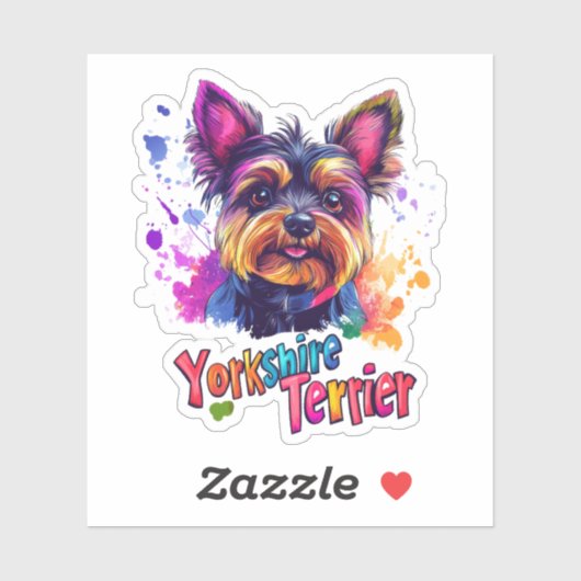 Yorkshire Terrier Sticker (Vel)