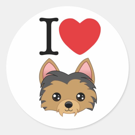 Yorkshire Terrier Stickers (Voorkant)