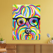 Yorkshire Terrier Stretched Canvas Print (Insitu (Woonkamer))