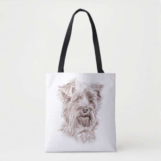 Yorkshire Terrier tekening Draagtas (Voorkant)