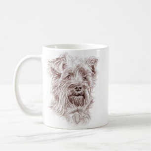 Yorkshire Terrier tekening Koffiemok