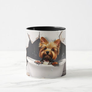 Yorkshire Terrier Temps de bain - Adorable Mug 3D