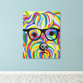 Yorkshire Terrier toile étirée (Insitu (Plancher de Bois))