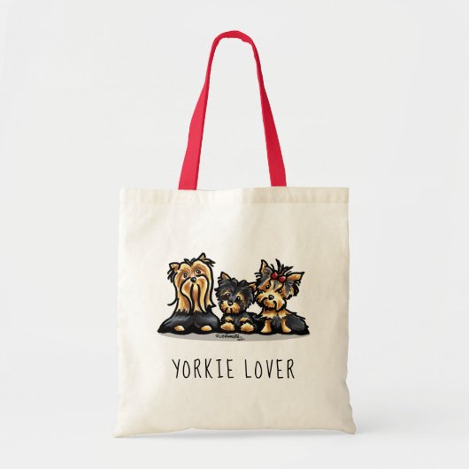 Yorkshire Terrier Trio Yorkie Lover Tote Bag (Voorkant)