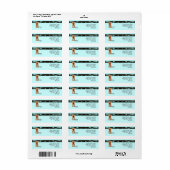Yorkshire Terrier, Turquoise & Zwart Design Etiket (Full Sheet)