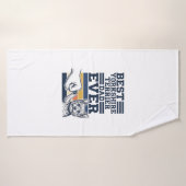 Yorkshire Terrier Vader Vuist Bump Vintage Vector  Badhanddoek (Badhanddoek)