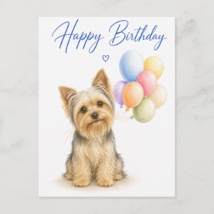 Yorkshire Terrier Verjaardag Briefkaart