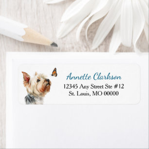 Yorkshire Terrier Vlinder Wonder Retouradres Etiket
