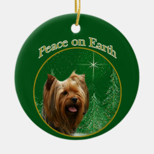 Yorkshire Terrier Vrede Keramisch Ornament