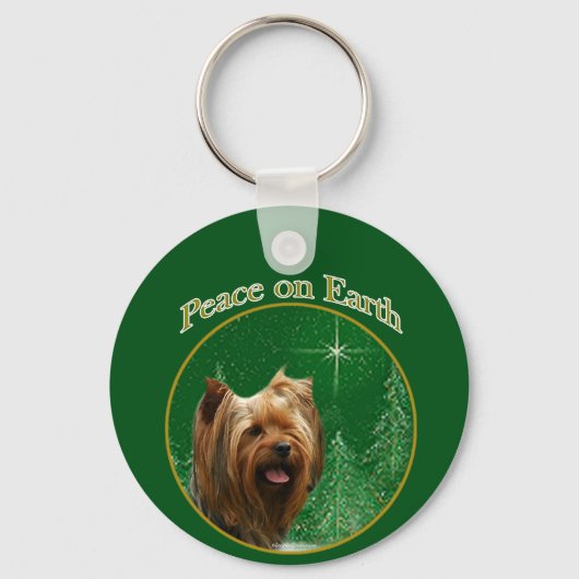 Yorkshire Terrier Vrede Sleutelhanger (Voorkant)