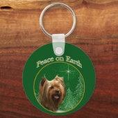Yorkshire Terrier Vrede Sleutelhanger (Voorkant)