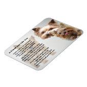 Yorkshire Terrier Vriend Gedicht Magnet Magneet (Linkerzijde)